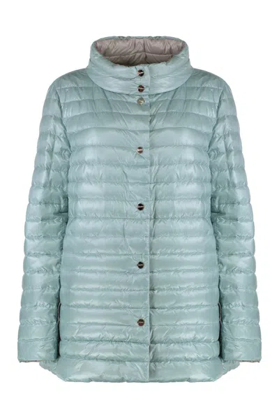 HERNO HERNO A-SHAPE TECHNO-NYLON DOWN JACKET