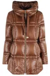 Herno A-shape Trapunti Check In Brown