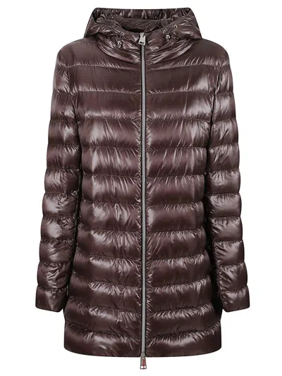 HERNO A-SHAPE ULTRALIGHT DOWN JACKET WITH ADJUSTABLE HOOD