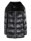 Herno A Shape Ultralight Down Jacket With Eco Fur Collar