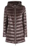 Herno Women A-shape Ultralight Down Jacket In Brown