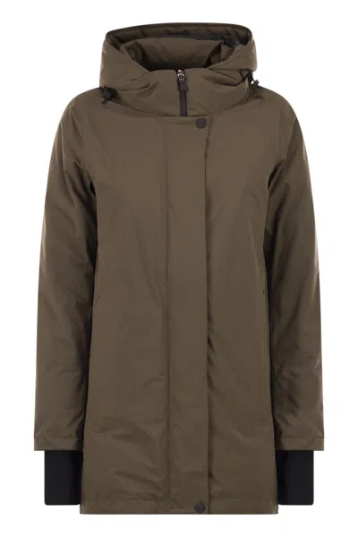 HERNO HERNO A-SHAPED DOWN JACKET WITH HOOD, 2 LAYERS