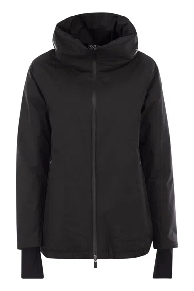 Herno Hooded Padded Jacket Side Pockets In Black