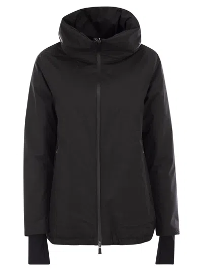 Herno Hooded Padded Jacket Side Pockets In Black