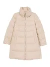 Herno Long Quilted Jacket High Collar In Pink