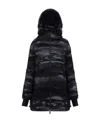 Herno Abstract-patterned Zip-up Coat In Black