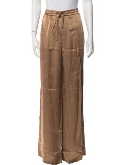 Pre-owned Herno Acetate Wide Leg Pants In Brown