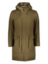 Herno Adjustable-hood Pocket Coat In Green