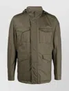 Herno Adjustable Hooded Cotton Jacket With Multiple Pockets