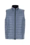 Herno Reversible Padded Quilted Nylon Jacket With Pockets In Blue