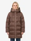 Herno Aline Midi Down Jacket In Brown