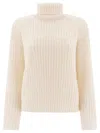 HERNO ALPACA AND LUREX TURTLENECK SWEATER KNITWEAR