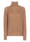 Herno Sweaters Brown In Camel