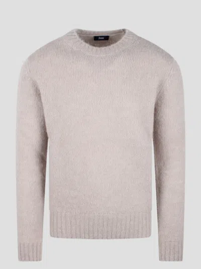 Herno Brushed-finish Sweater In Grey