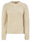 Herno Alpaca-blend Jumper With Sequins In Black