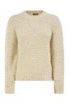 Herno Alpaca-blend Jumper With Sequins In Neutral