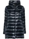 Herno Women Ameli Midi Down Jacket In Blue