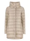 Herno Ameli Midi Down Jacket In Neutral