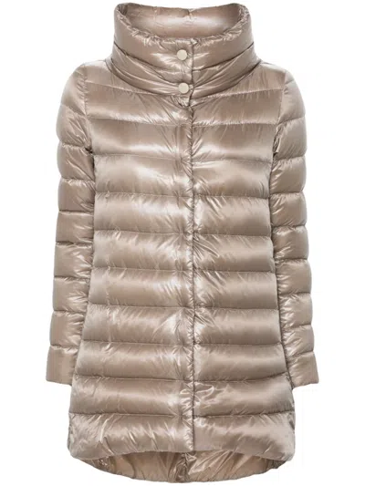 Herno Ameli Midi Down Jacket In Gray