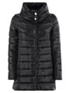 Herno Black 200 G Ultralight Nylon Amilia Coat In Black