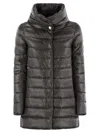 Herno Quilted Down Jacket Amelia In Elephant