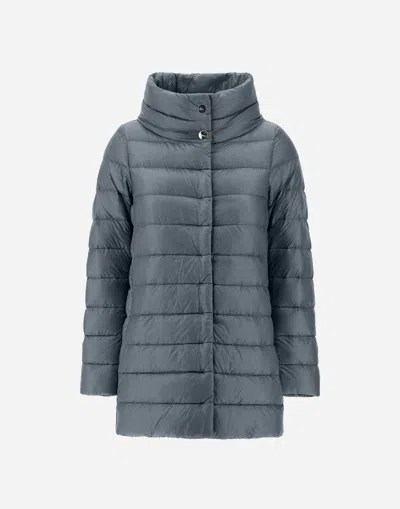Herno Turtleneck Down Jacket In Gray