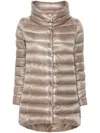 Herno Womans Amelia Taupe Colored Nylon Down Jacket