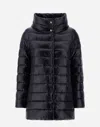 Herno Black 200 G Ultralight Nylon Amilia Coat In Black