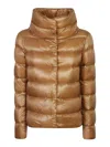 Herno Amelia Short Down Jacket In Brown