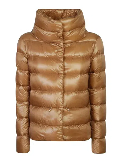 Herno Amelia Short Down Jacket In Brown
