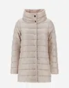Herno "amelia" Quilted Down Jacket With Crater Collar In Chantilly
