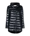 Herno Amelia Water-resistant Ultralight Nylon A-line Puffer Jacket In Black