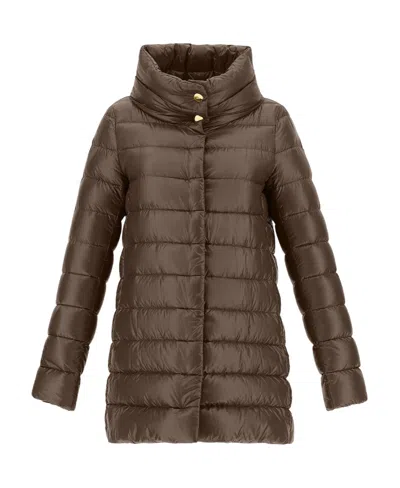 Herno Amelia Down Jacket In Brown