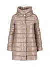 Herno "amelia" Down Jacket In Brown