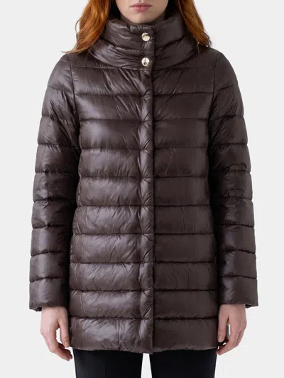 Herno Amelia Down Jacket In Brown