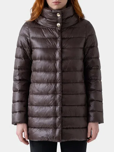 Herno Amelia Down Jacket In Brown