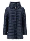 Herno Amelia Funnel-neck Padded Jacket In Blue