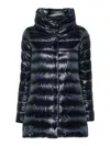 Herno Amelia Stand Collar Down Puffer Coat In Azul