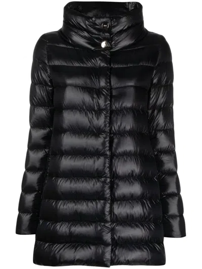 Herno Amelia Midi Down Jacket In Black