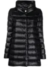 Herno Amelia Midi Down Jacket In Black