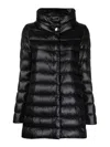 Herno Amelia Stand Collar Down Puffer Coat In Black