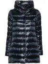 Herno Amelia Midi Down Jacket In Blue