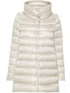 Herno Amelia Stand Collar Down Puffer Coat In Grey