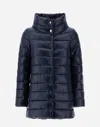 Herno Dark Blue Nylon Amelia Down Jacket