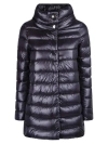 Herno Amelia Black Nylon Down Jacket In Black