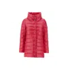 Herno Multicolor Polyamide Coat In Red