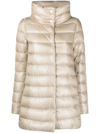 Herno Ultralight Padded Down Coat In Neutrals