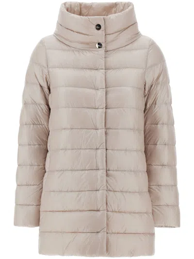 HERNO AMELIA POLYAMIDE HORIZONTAL PADDING DOWN JACKET