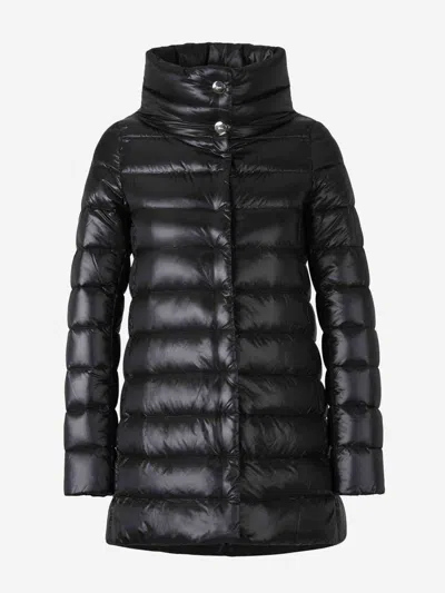 Herno Amelia Trapeze Quilted Jacket In Black