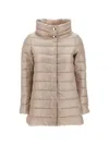 Herno Amelia Quilted Down Coat In Neutral